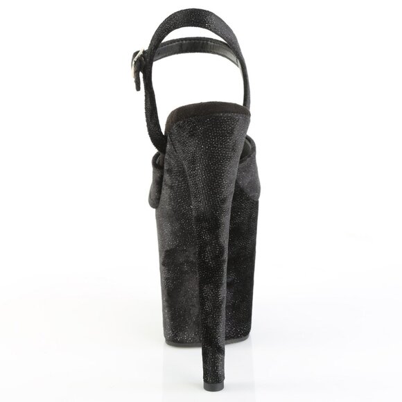 Platform Stiletto Heels Hand Covered in AB Unicorn Crystals  Shimmer Fabric Platform High Heel Shoes
